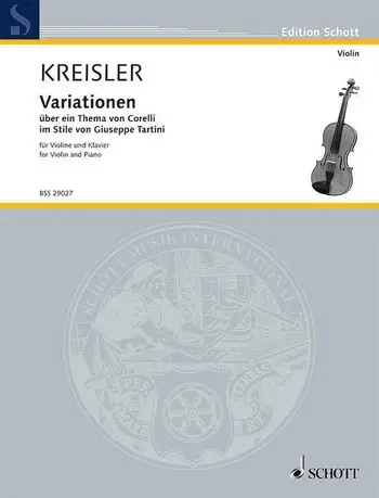 Cover: 9790001106658 | Variationen Uber Thema Corelli | Fritz Kreisler | Buch | Schott Music