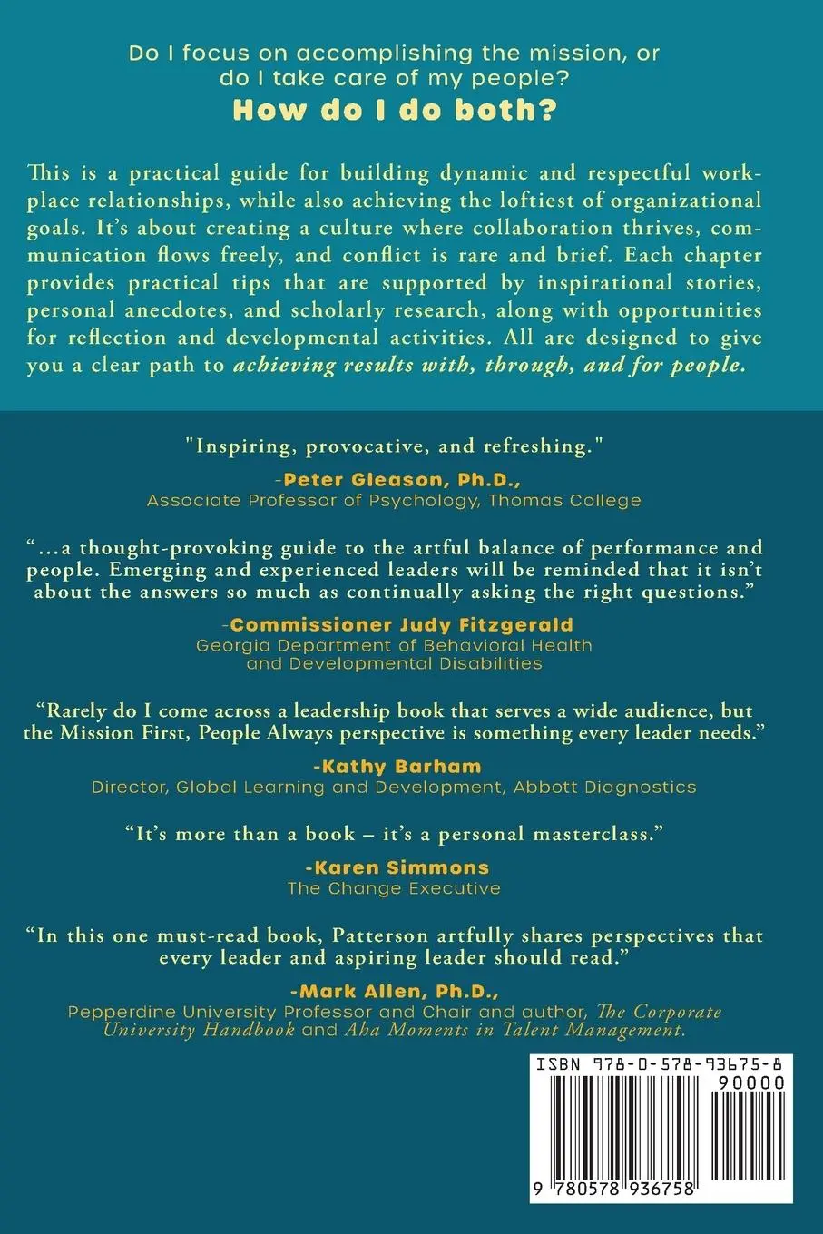Rückseite: 9780578936758 | Mission First, People Always | Mike Patterson | Taschenbuch | Englisch