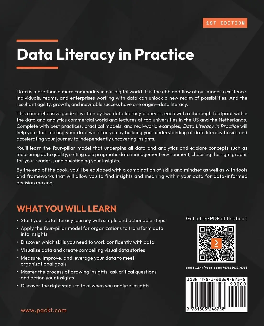 Rückseite: 9781803246758 | Data Literacy in Practice | Angelika Klidas (u. a.) | Taschenbuch