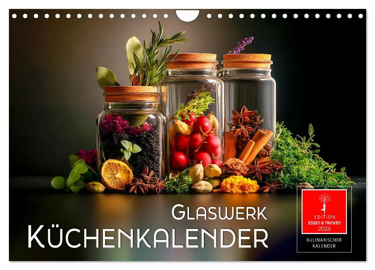 Cover: 9783457306758 | Küchenkalender Glaswerk (Wandkalender 2026 DIN A4 quer), CALVENDO...