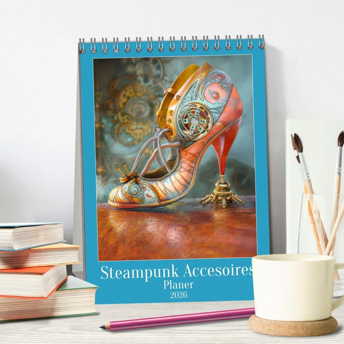 Bild: 9783516256758 | Steampunk Accesoires - Planer (Tischkalender 2026 DIN A5 hoch),...