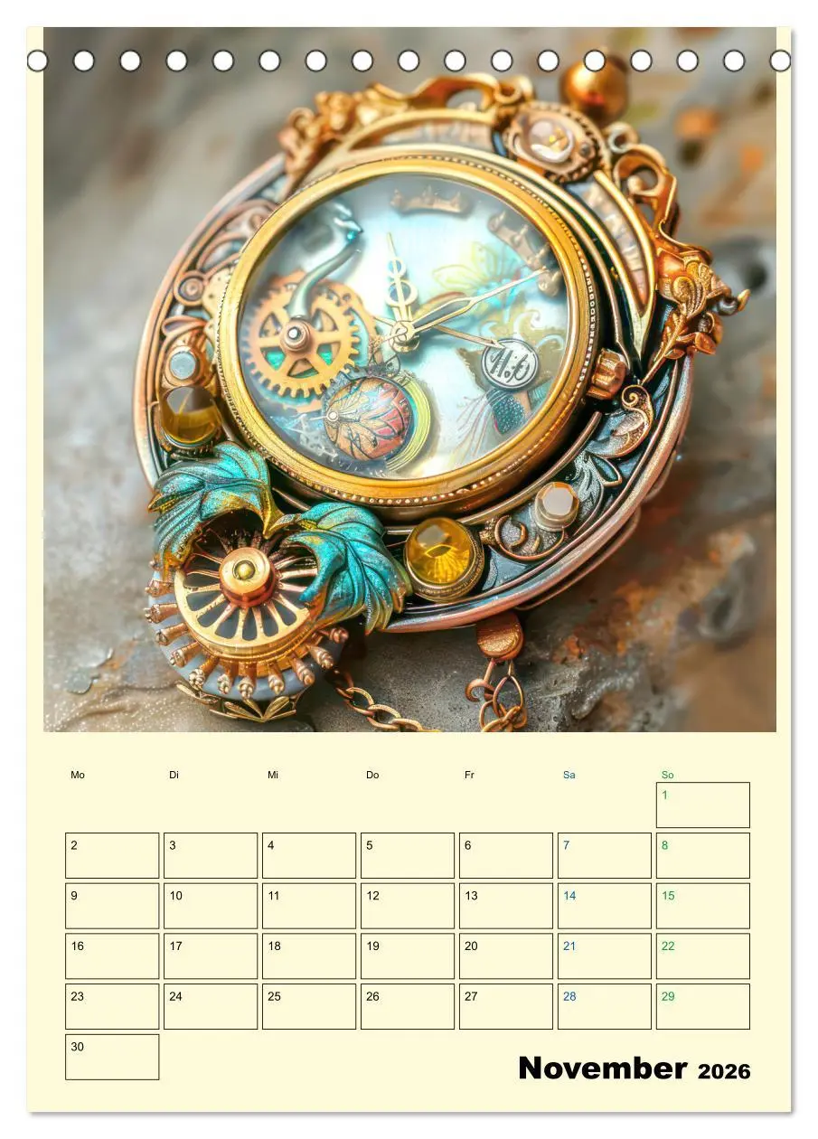 Bild: 9783516256758 | Steampunk Accesoires - Planer (Tischkalender 2026 DIN A5 hoch),...