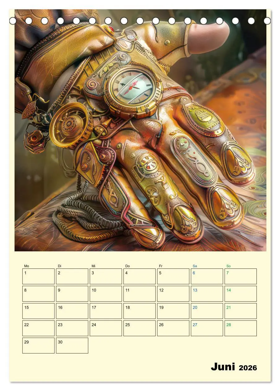 Bild: 9783516256758 | Steampunk Accesoires - Planer (Tischkalender 2026 DIN A5 hoch),...