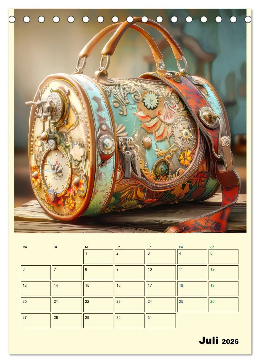Bild: 9783516256758 | Steampunk Accesoires - Planer (Tischkalender 2026 DIN A5 hoch),...