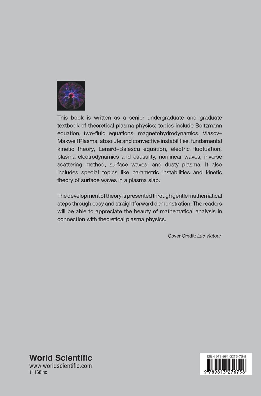 Rückseite: 9789813276758 | FUNDAMENTALS OF THEORETICAL PLASMA PHYSICS | Hee J Lee | Buch | 2019
