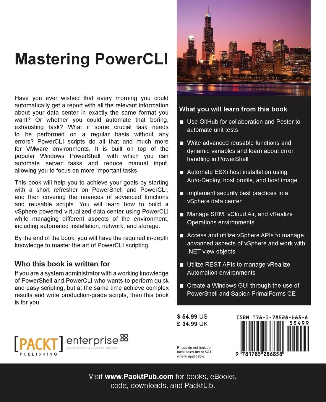 Rückseite: 9781785286858 | Mastering PowerCLI | Sajal Debnath | Taschenbuch | Englisch | 2015