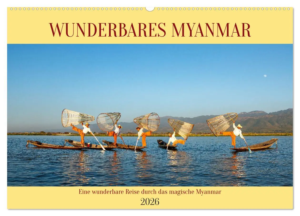 Cover: 9783457536858 | Wunderbares Myanmar (Wandkalender 2026 DIN A2 quer), CALVENDO...