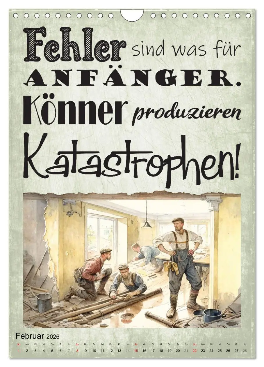 Bild: 9783516316858 | Handwerker Sprüche (Wandkalender 2026 DIN A4 hoch), CALVENDO...