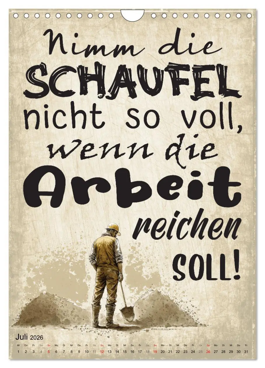 Bild: 9783516316858 | Handwerker Sprüche (Wandkalender 2026 DIN A4 hoch), CALVENDO...
