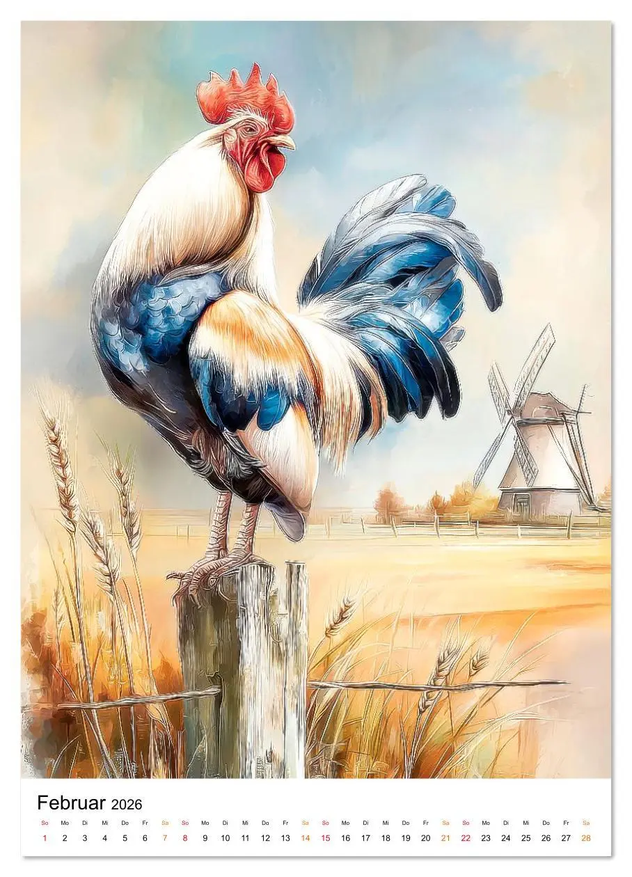 Bild: 9783516626858 | Bauernhof Tiere (Wandkalender 2026 DIN A4 hoch), CALVENDO...