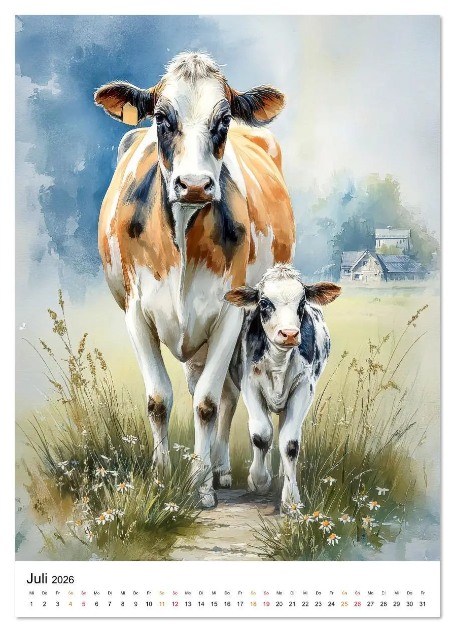 Bild: 9783516626858 | Bauernhof Tiere (Wandkalender 2026 DIN A4 hoch), CALVENDO...