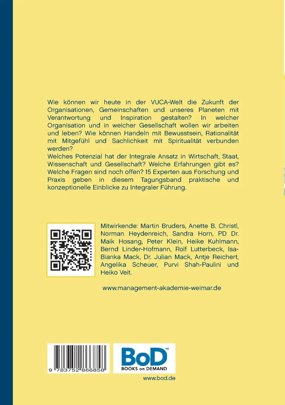 Rückseite: 9783752866858 | Integrale Führungskunst des digitalen Wandels | Martin Bruders (u. a.)