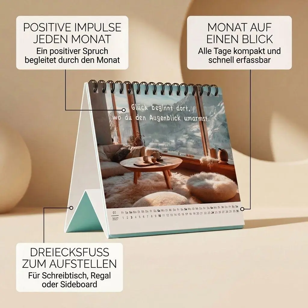 Bild: 4069095016958 | Der kleine Kalender zum Glücklichsein 2027 | Kalender | 14 S. | 2027