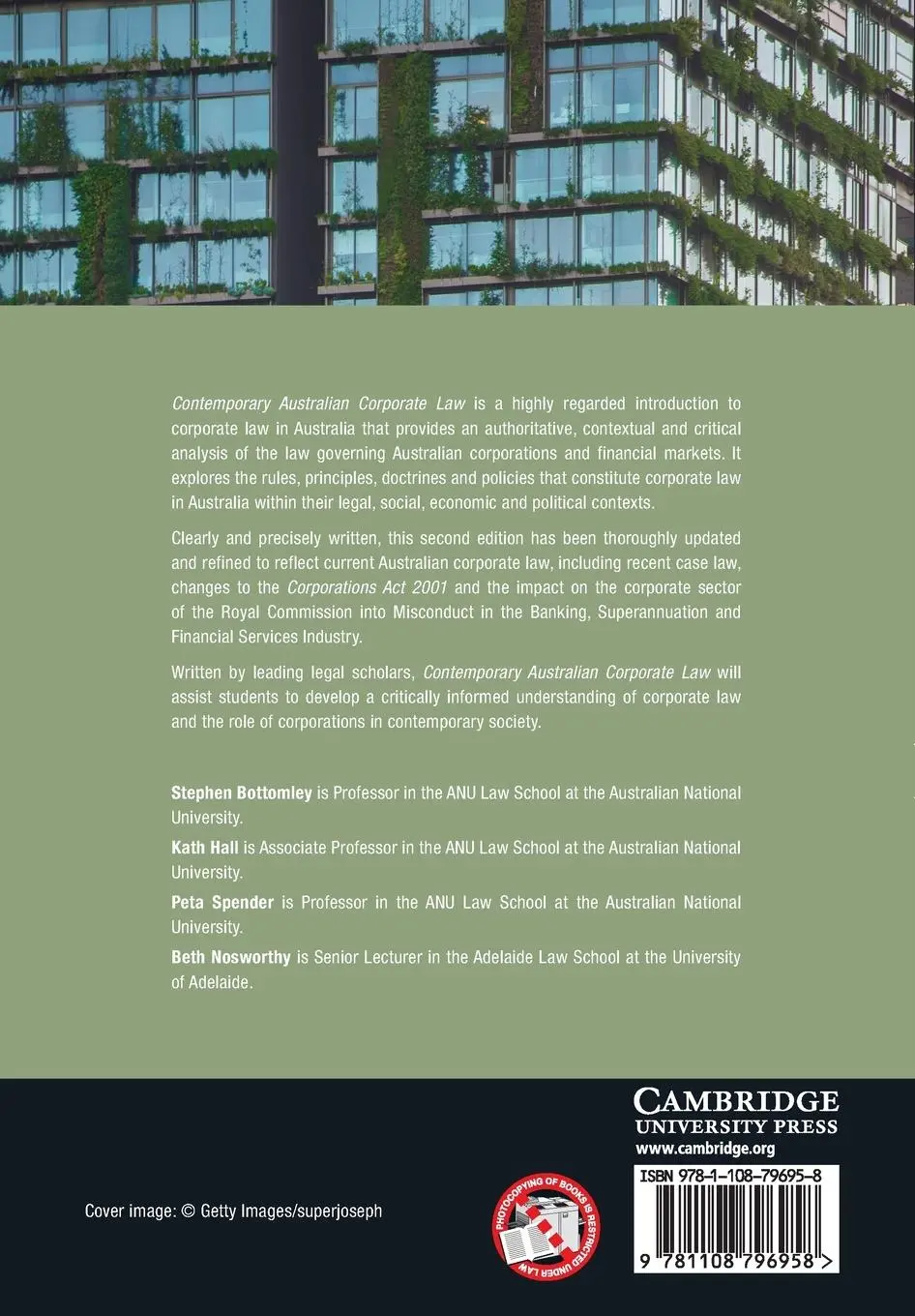 Rückseite: 9781108796958 | Contemporary Australian Corporate Law | Stephen Bottomley (u. a.)
