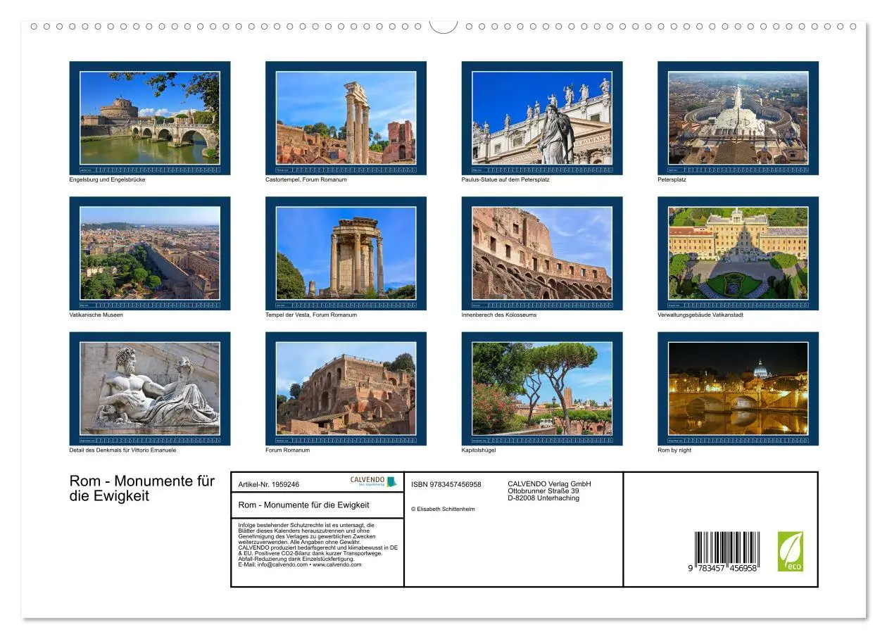 Bild: 9783457456958 | Rom - Monumente für die Ewigkeit (hochwertiger Premium Wandkalender...