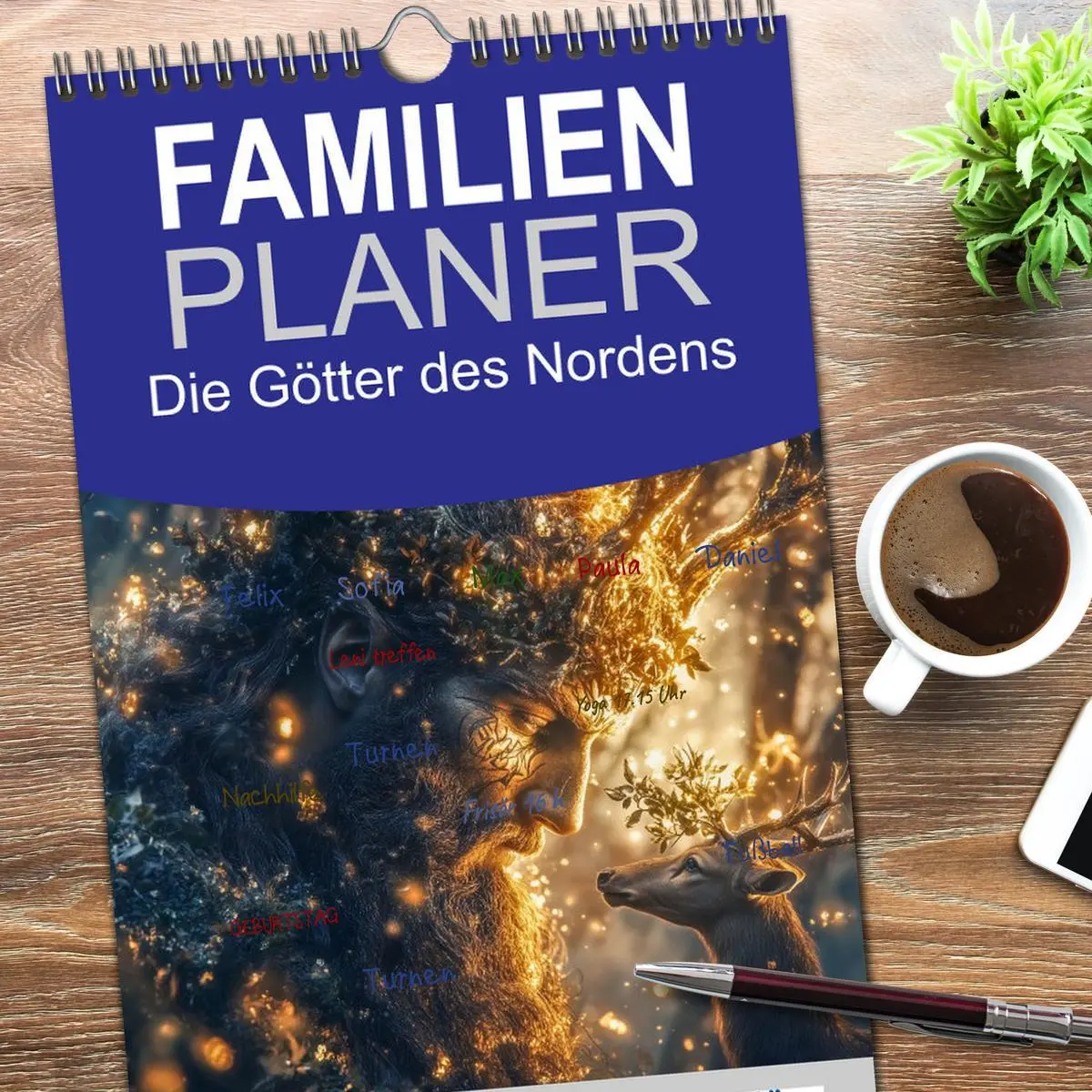 Bild: 9783516616958 | Familienplaner 2026 - Die Götter des Nordens mit 5 Spalten...