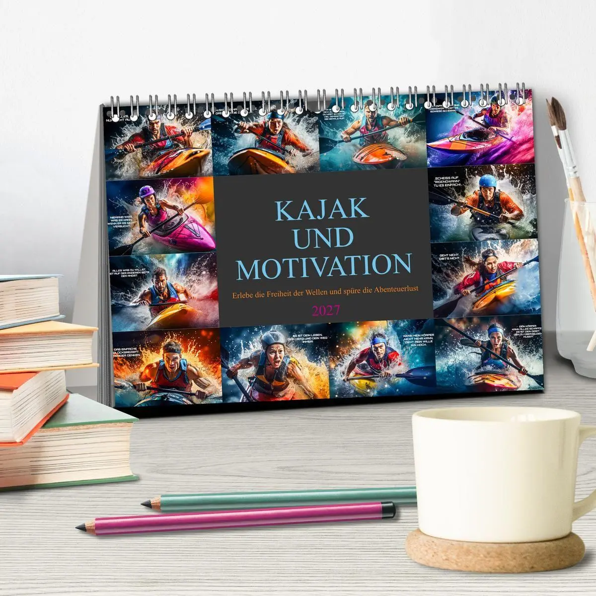 Bild: 9783569256958 | Kajak und Motivation (Tischkalender 2027 DIN A5 quer), CALVENDO...