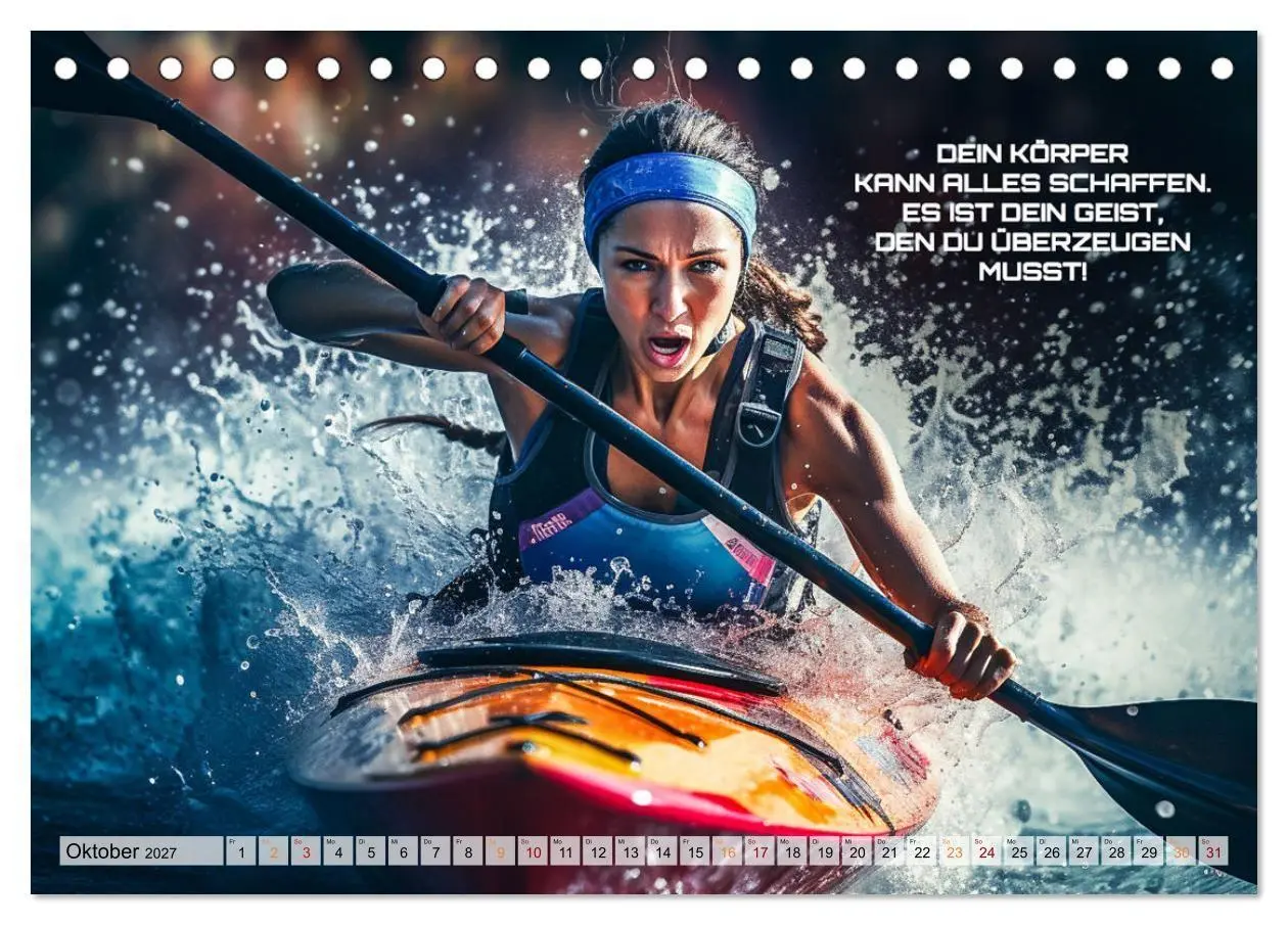 Bild: 9783569256958 | Kajak und Motivation (Tischkalender 2027 DIN A5 quer), CALVENDO...