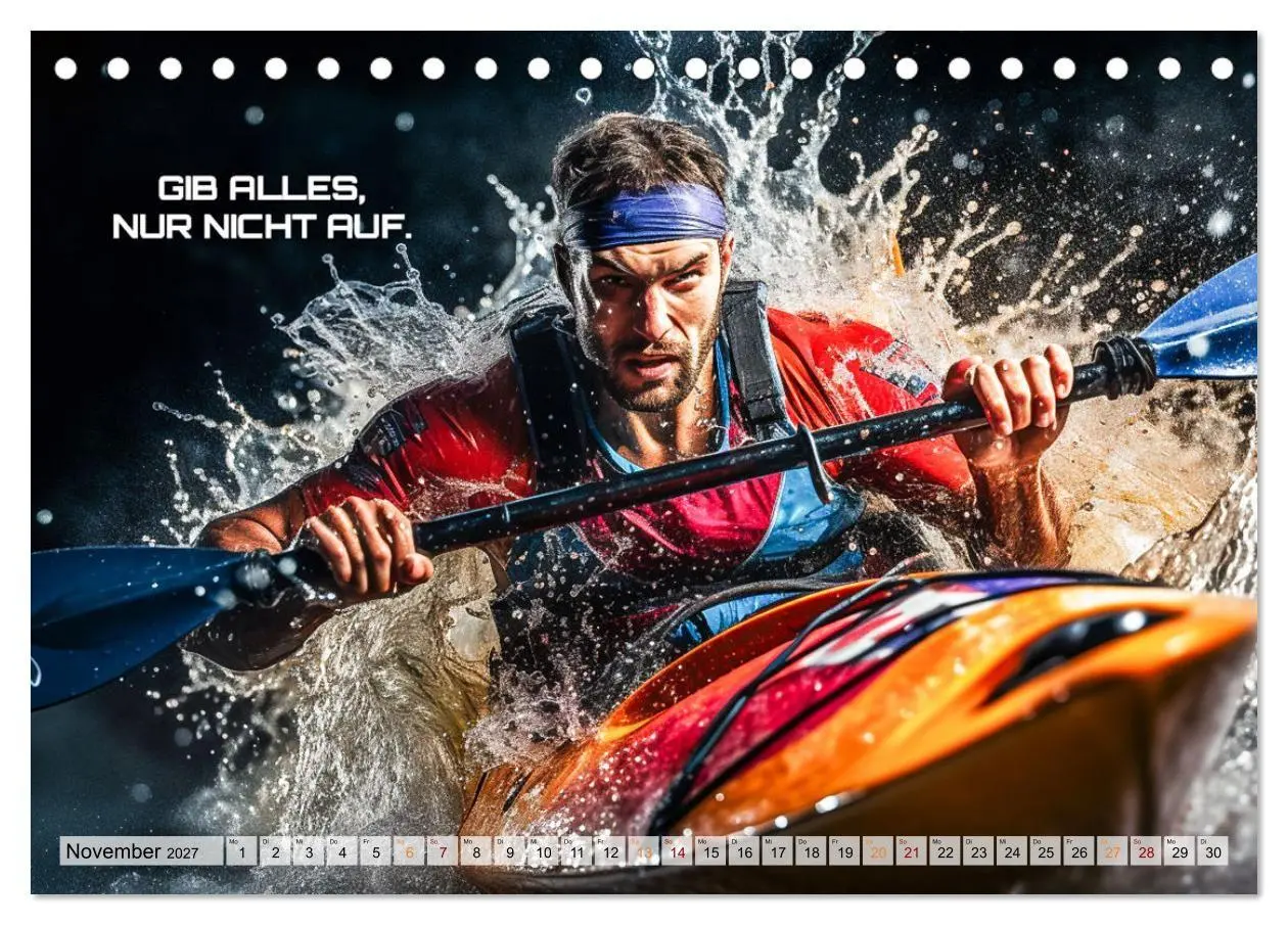 Bild: 9783569256958 | Kajak und Motivation (Tischkalender 2027 DIN A5 quer), CALVENDO...