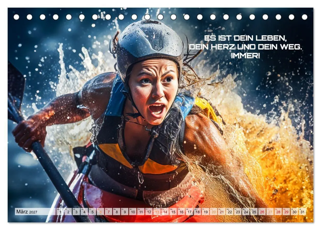 Bild: 9783569256958 | Kajak und Motivation (Tischkalender 2027 DIN A5 quer), CALVENDO...