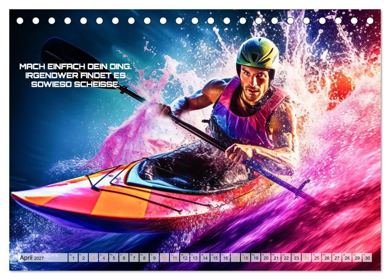 Bild: 9783569256958 | Kajak und Motivation (Tischkalender 2027 DIN A5 quer), CALVENDO...