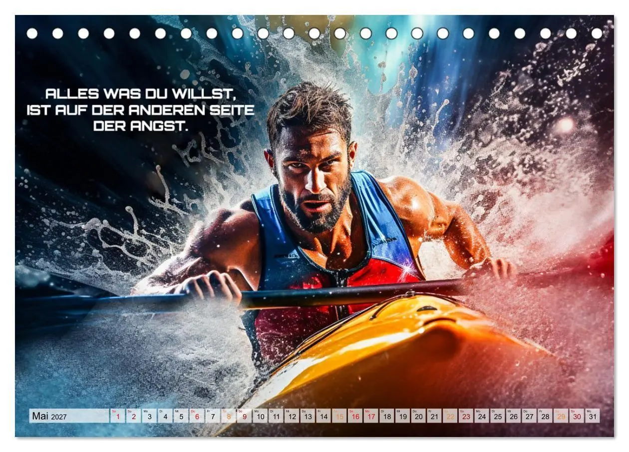 Bild: 9783569256958 | Kajak und Motivation (Tischkalender 2027 DIN A5 quer), CALVENDO...