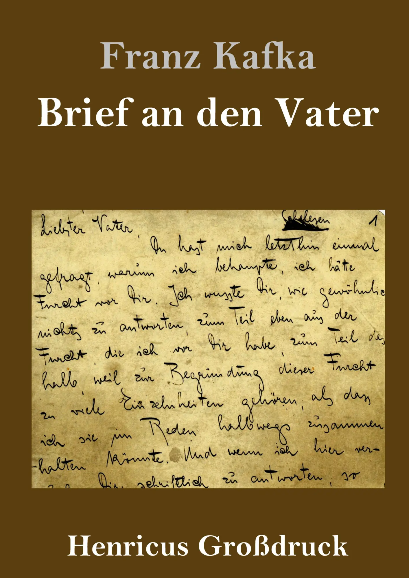 Cover: 9783847826958 | Brief an den Vater (Großdruck) | Franz Kafka | Buch | 60 S. | Deutsch