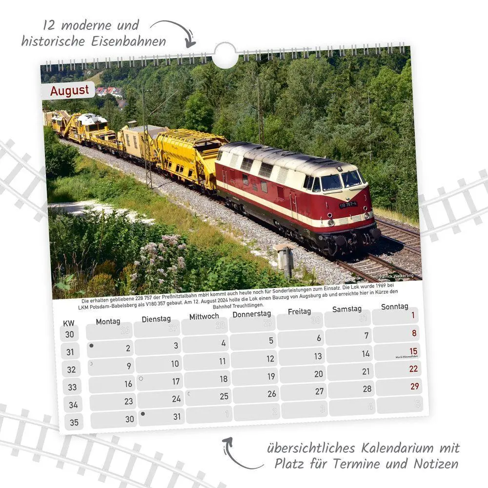 Bild: 9783988026958 | TRÖTSCH - Technikkalender DDR-Eisenbahnen 2027 | KG | Kalender | 24 S.