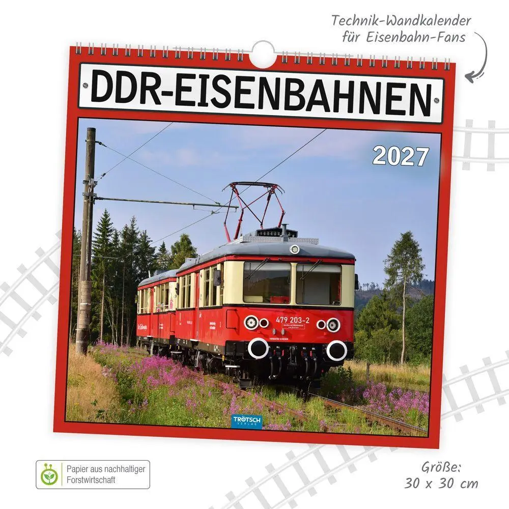 Bild: 9783988026958 | TRÖTSCH - Technikkalender DDR-Eisenbahnen 2027 | KG | Kalender | 24 S.