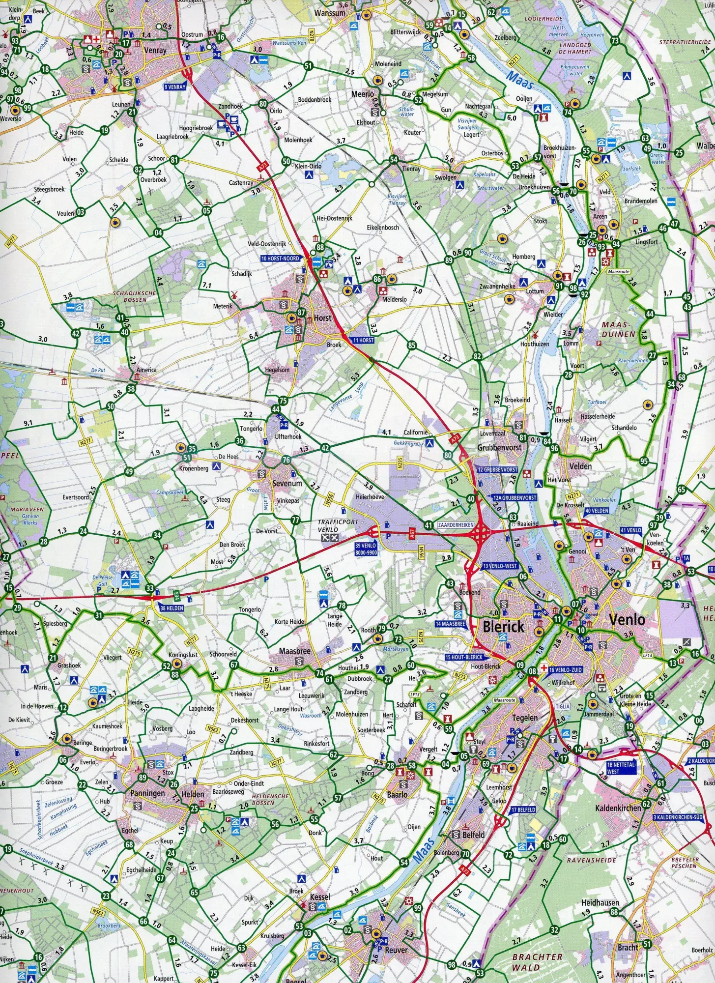 Bild: 9789018046958 | Noord-Brabant oost, Limburg noord (Helmond/Cuijk/Venlo) 1:100 000
