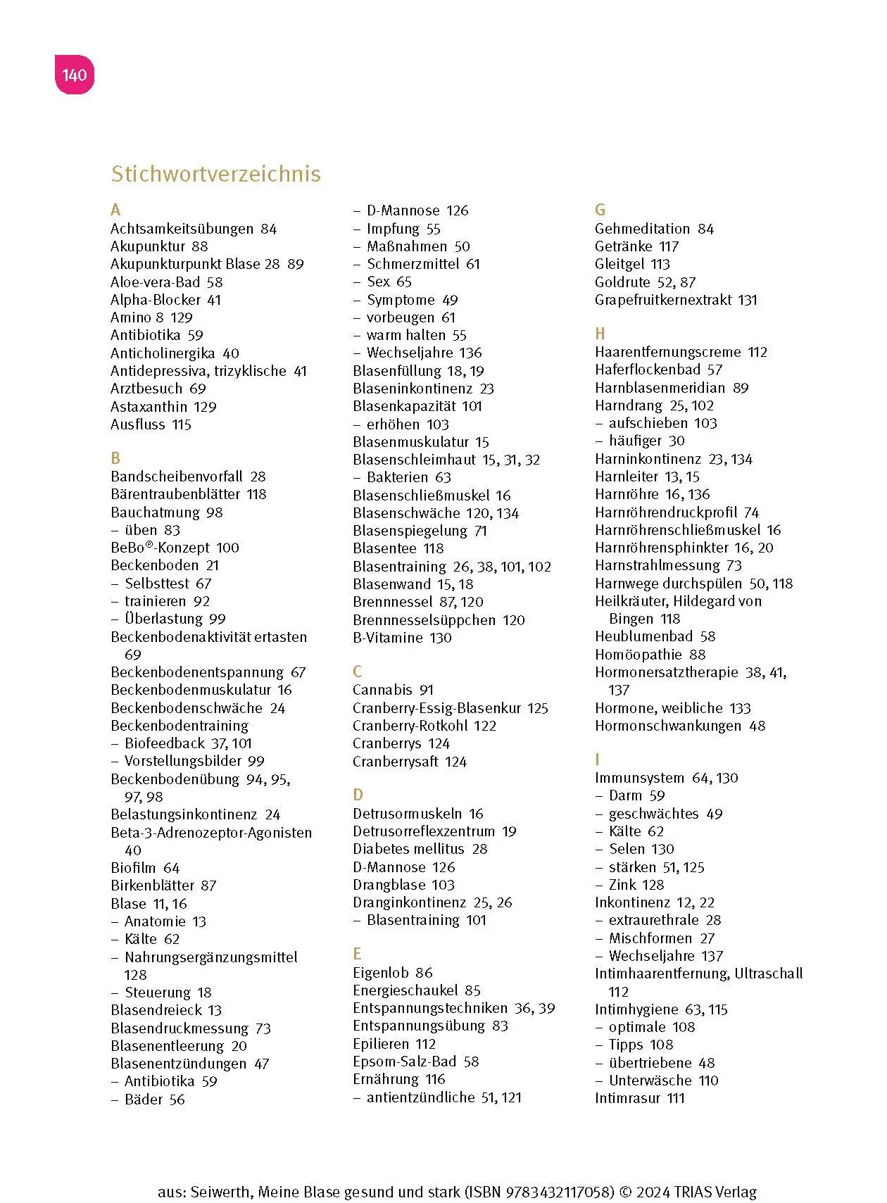 Bild: 9783432117058 | Meine Blase gesund und stark | Isabell Seiwerth | Taschenbuch | 144 S.