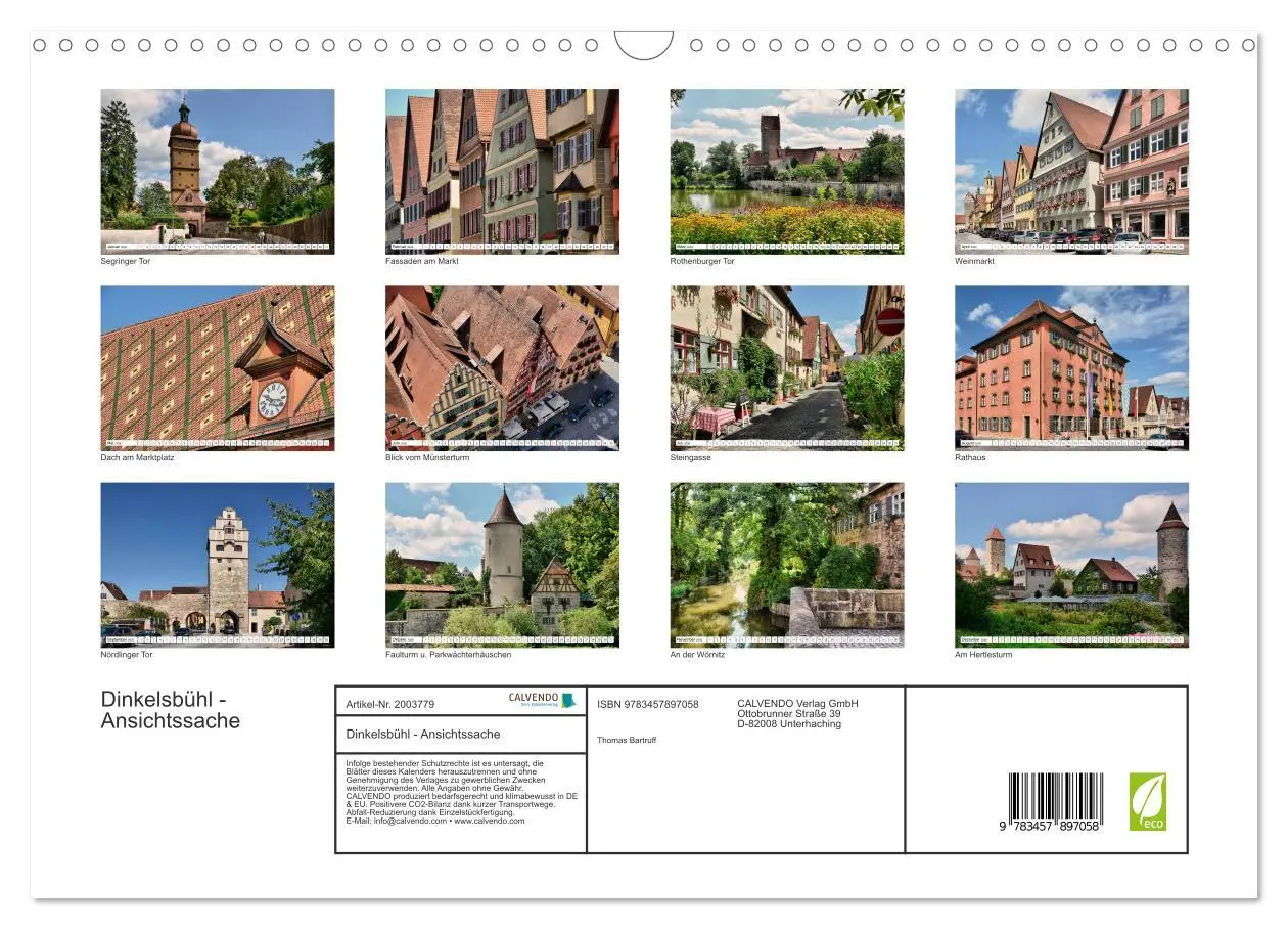 Bild: 9783457897058 | Dinkelsbühl - Ansichtssache (Wandkalender 2026 DIN A3 quer),...