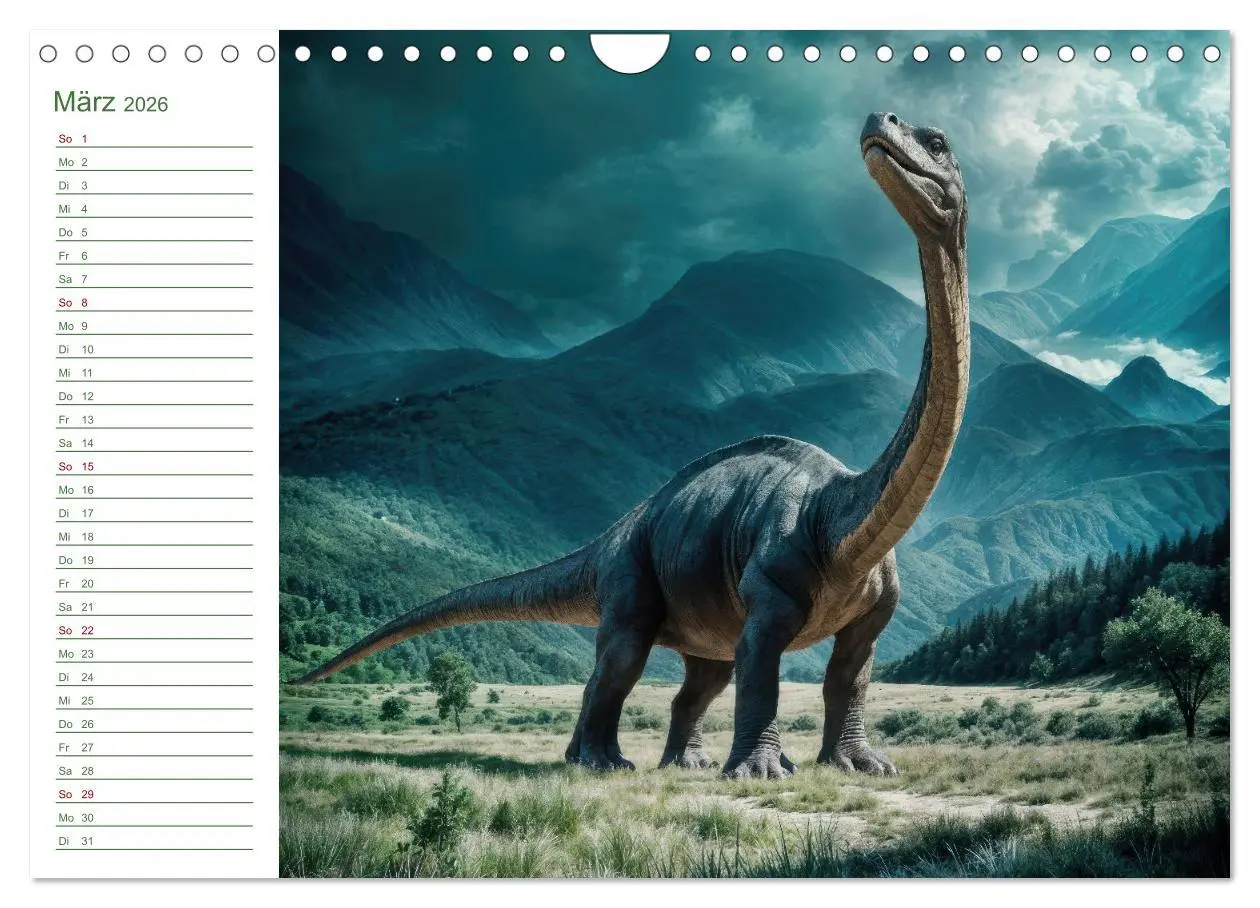 Bild: 9783457267158 | KI Dinosaurier - Herrscher der Lüfte, Land und Meer (Wandkalender...