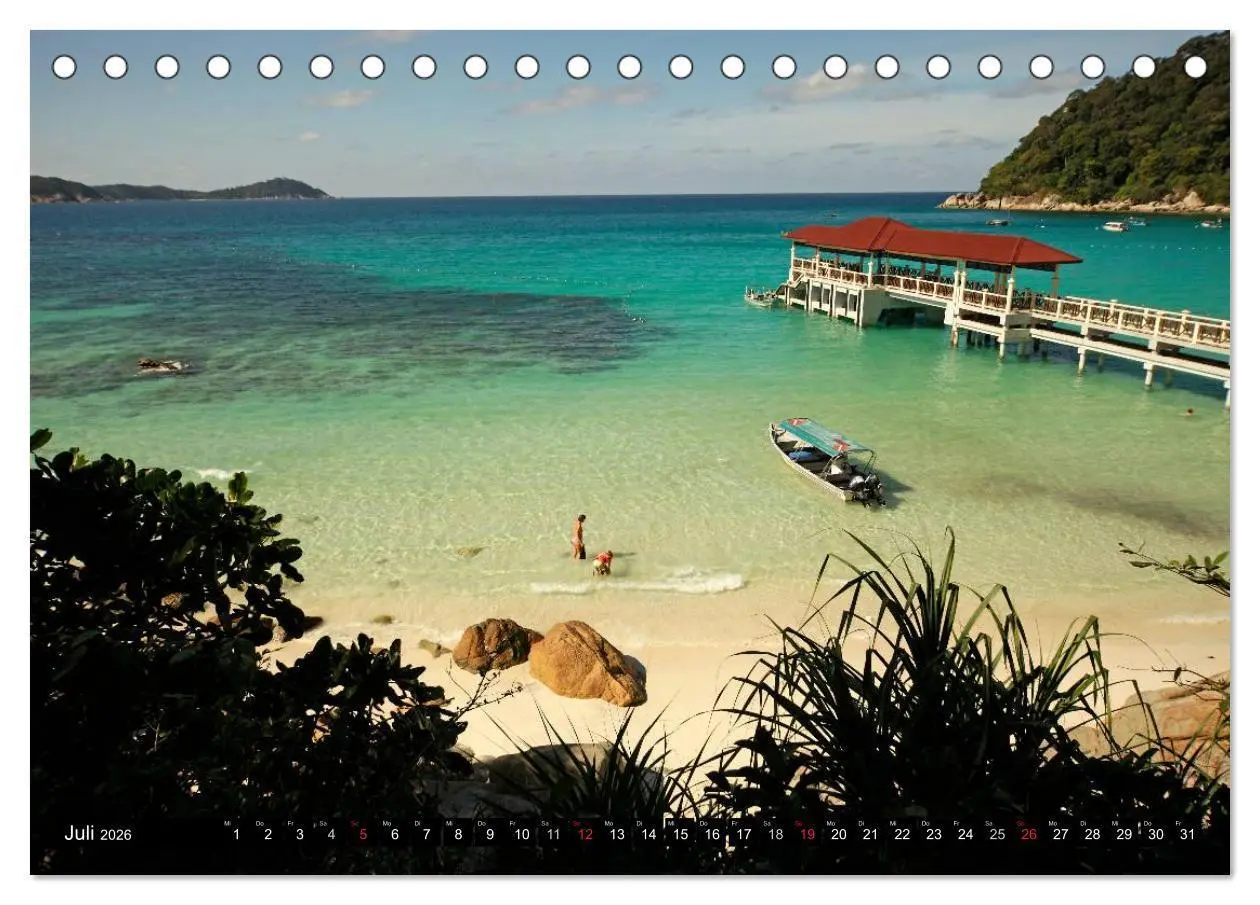 Bild: 9783457957158 | Trauminseln (Tischkalender 2026 DIN A5 quer), CALVENDO Monatskalender