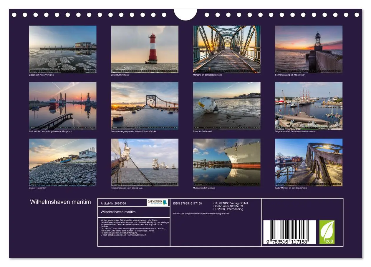 Bild: 9783516117158 | Wilhelmshaven maritim (Wandkalender 2026 DIN A4 quer), CALVENDO...