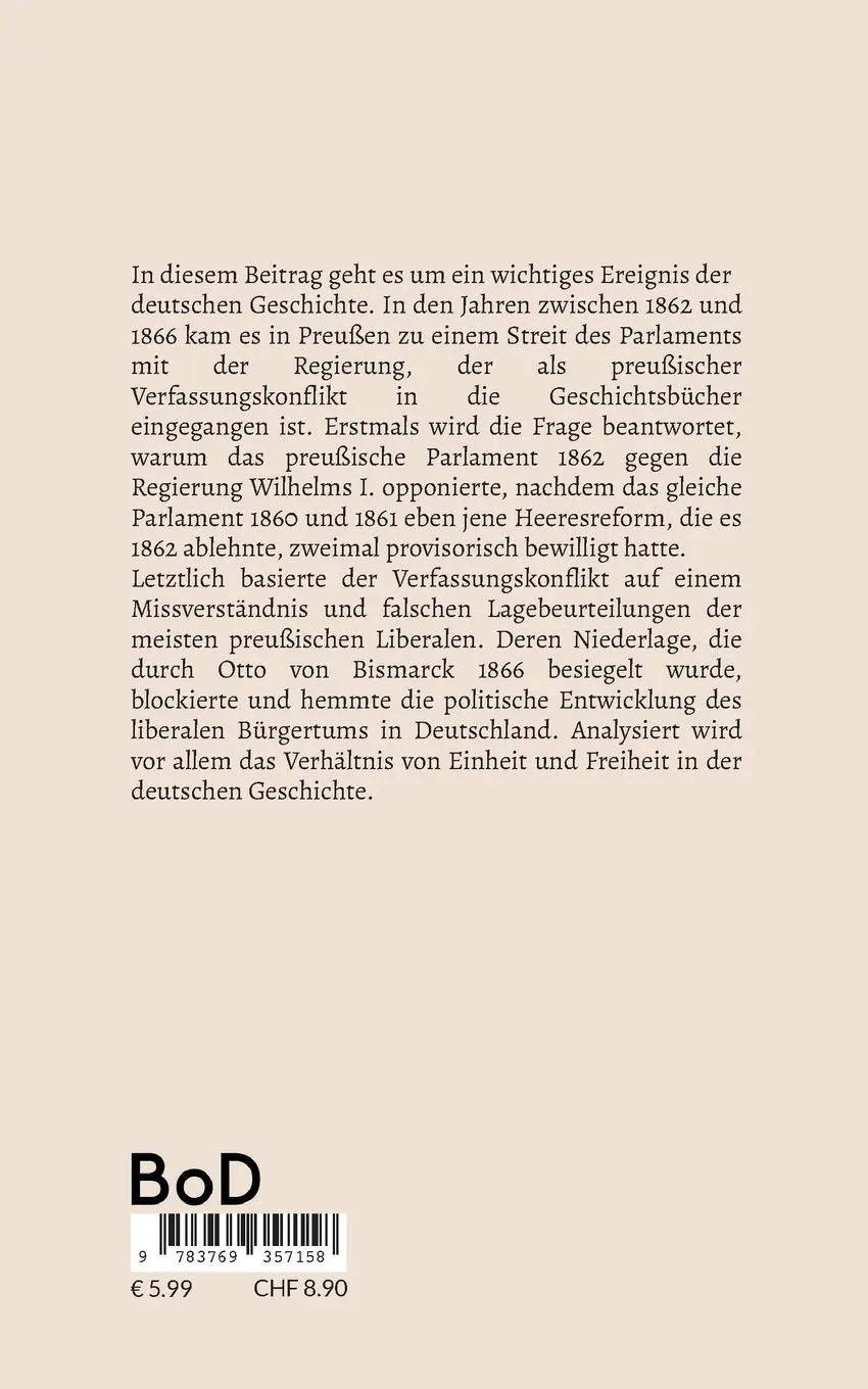 Rückseite: 9783769357158 | Einheit, Freiheit, Militärreform. | Rolf Helfert | Taschenbuch | 30 S.