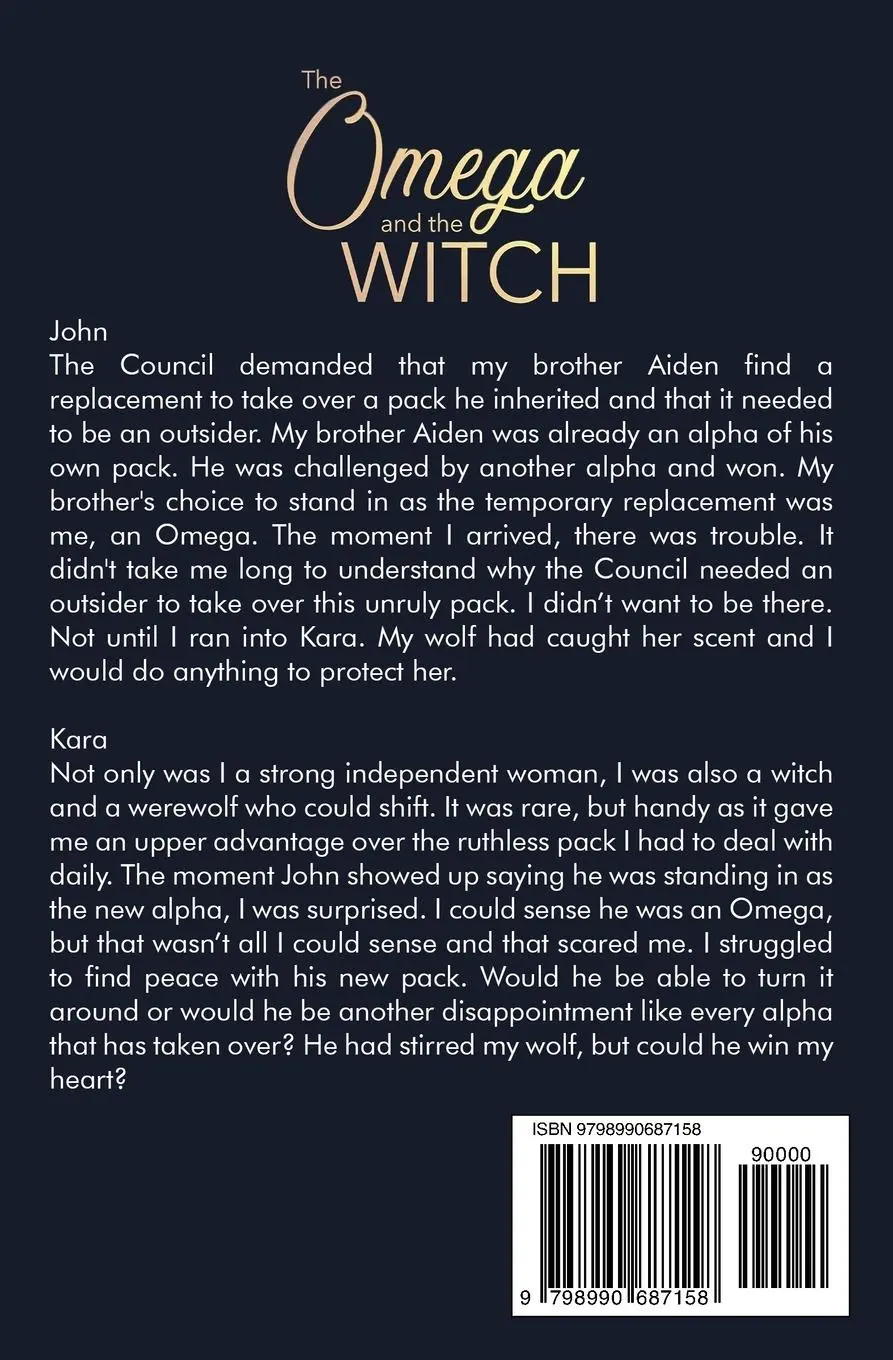 Rückseite: 9798990687158 | The Omega and the Witch | A Fated Mates Werewolf Romance | Wilde