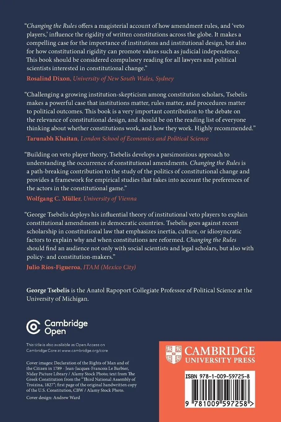 Rückseite: 9781009597258 | Changing the Rules | George Tsebelis | Taschenbuch | Englisch | 2025