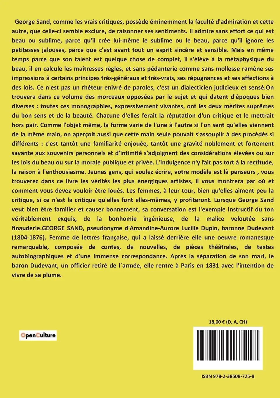 Rückseite: 9782385087258 | Autour de la table | George Sand | Taschenbuch | Französisch | 2022