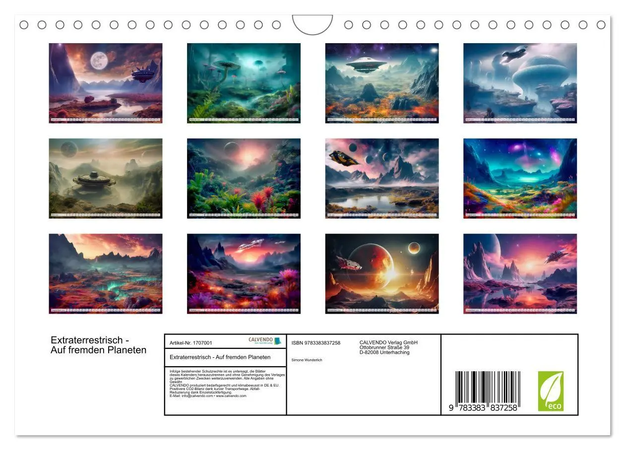 Bild: 9783383837258 | Extraterrestrisch - Auf fremden Planeten (Wandkalender 2025 DIN A4...