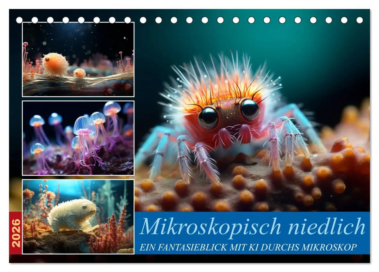 Cover: 9783457497258 | Mikroskopisch niedlich (Tischkalender 2026 DIN A5 quer), CALVENDO...