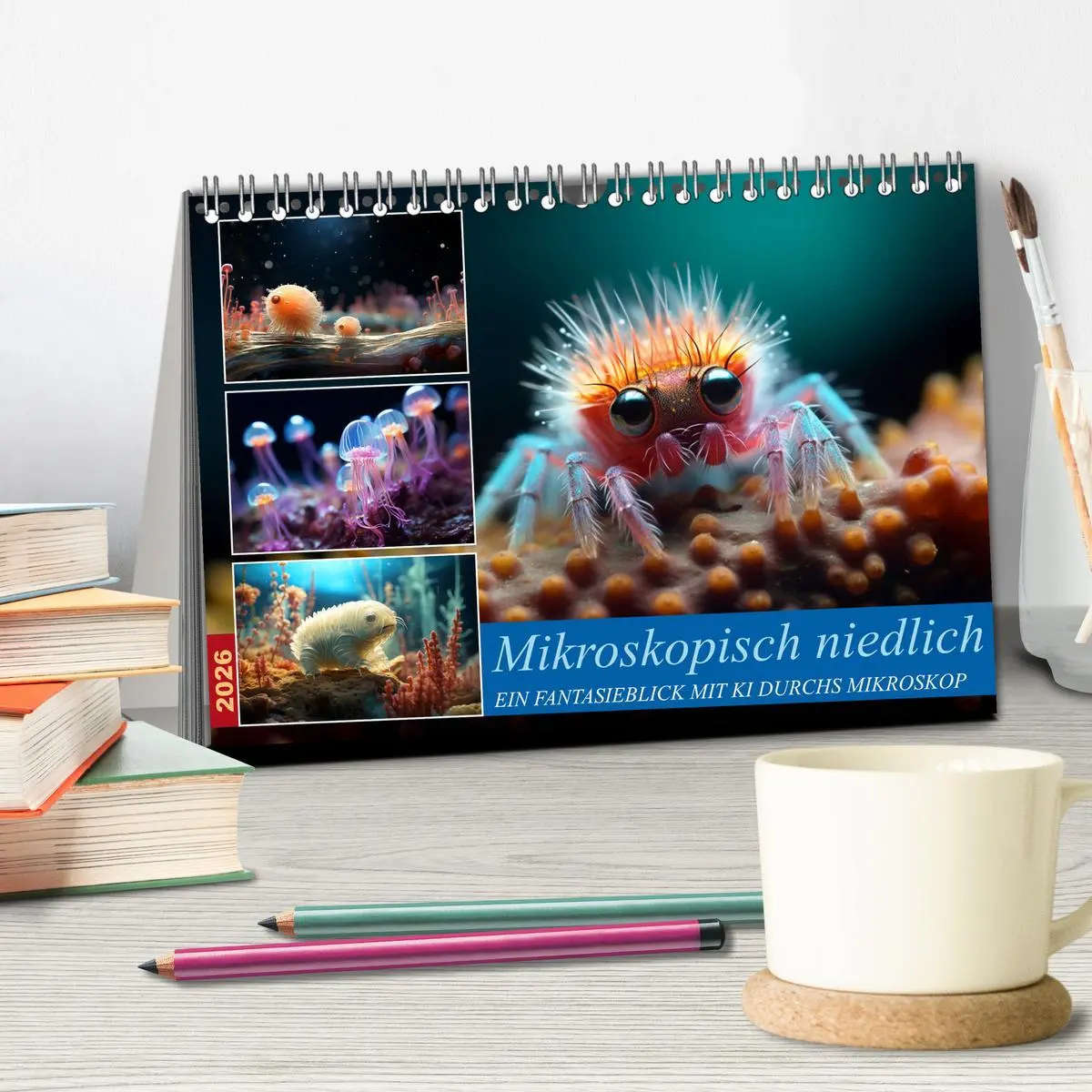 Bild: 9783457497258 | Mikroskopisch niedlich (Tischkalender 2026 DIN A5 quer), CALVENDO...