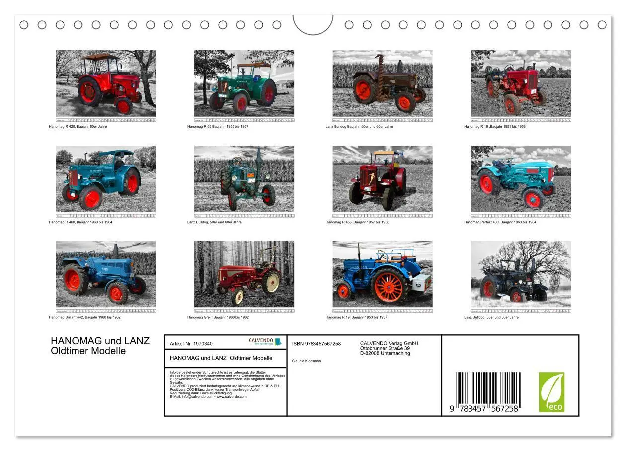 Bild: 9783457567258 | HANOMAG und LANZ Oldtimer Modelle (Wandkalender 2026 DIN A4 quer),...