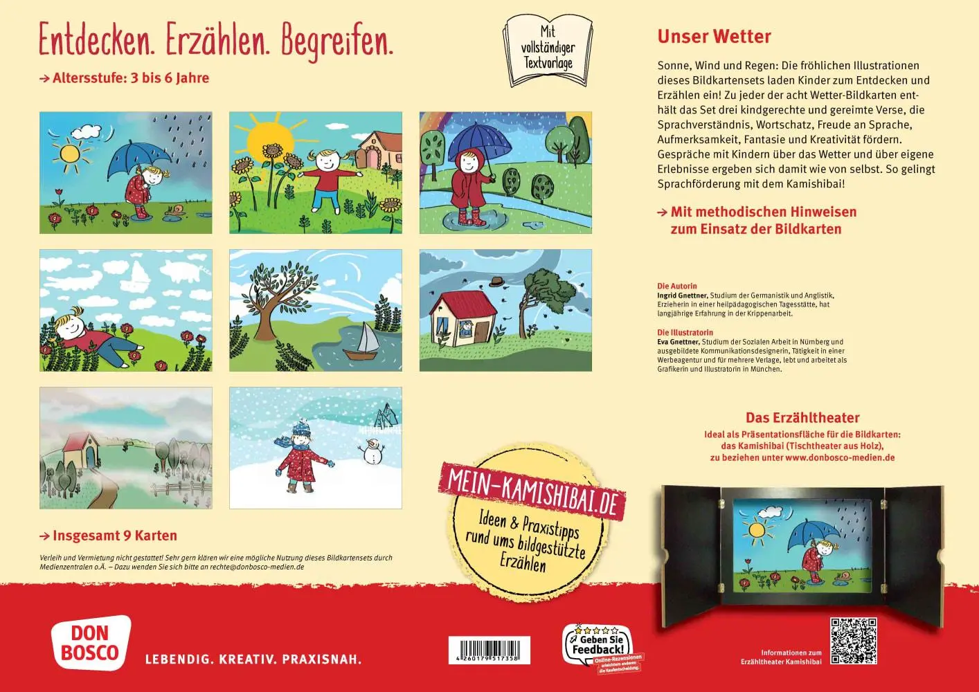 Bild: 4260179517358 | Unser Wetter. Kamishibai Bildkartenset | Ingrid Gnettner | Box | 9 S.