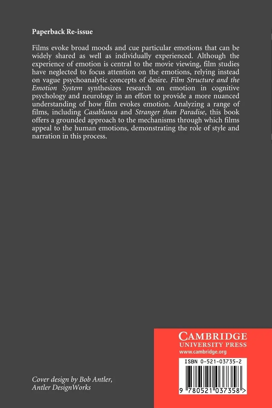Rückseite: 9780521037358 | Film Structure and the Emotion System | Greg M. Smith | Taschenbuch