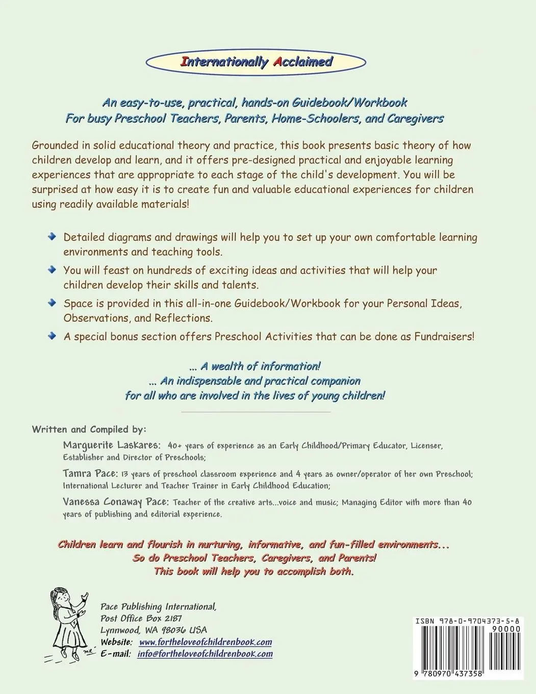 Rückseite: 9780970437358 | For The Love Of Children | A Guidebook For Early Childhood Education