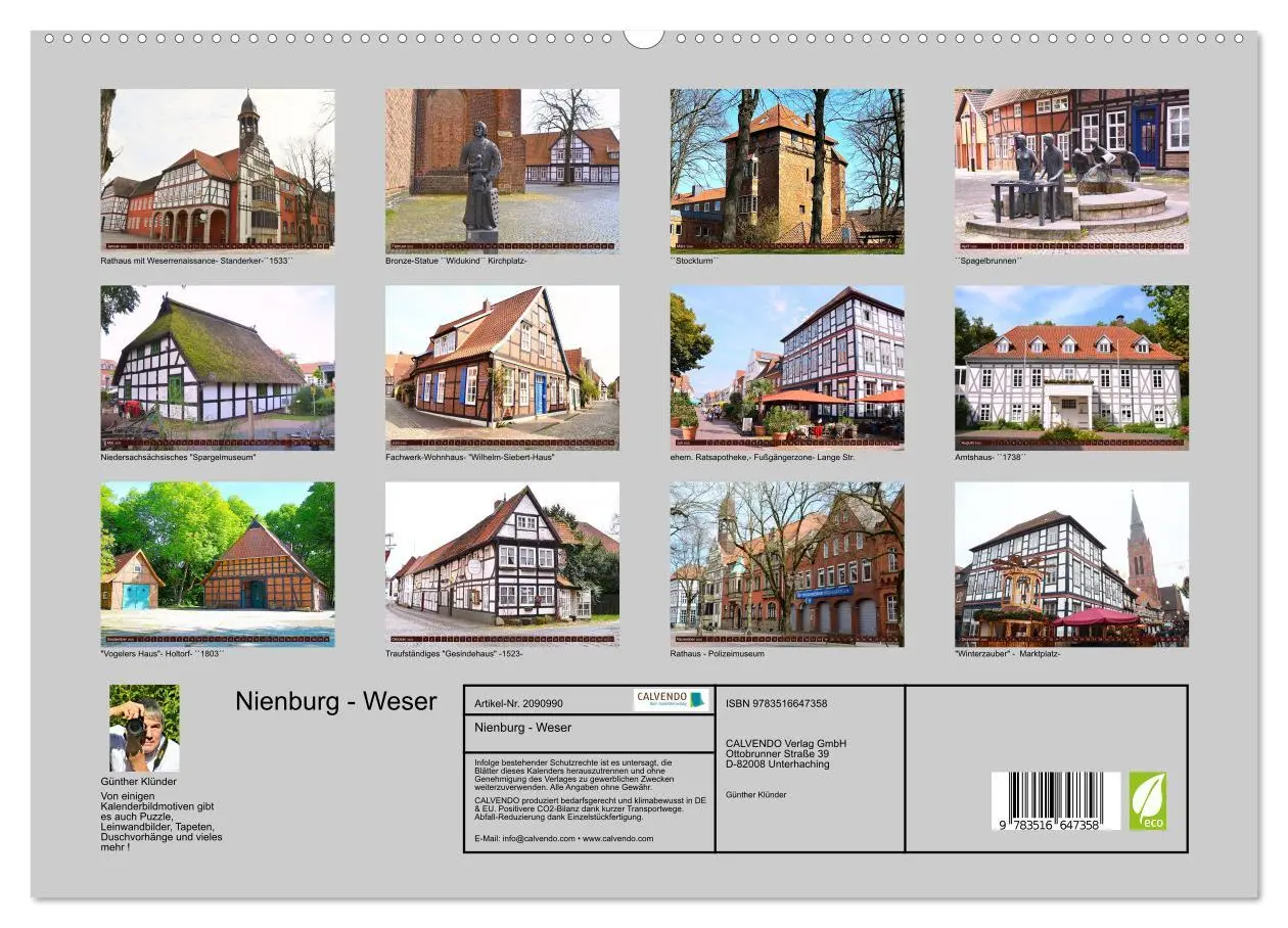 Bild: 9783516647358 | Nienburg - Weser (hochwertiger Premium Wandkalender 2026 DIN A2...