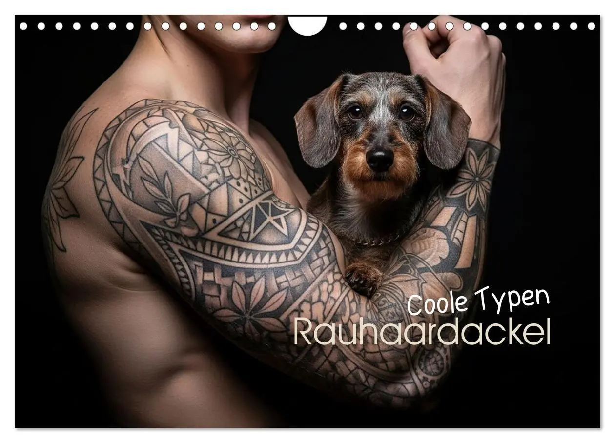 Cover: 9783516717358 | Coole Typen - Rauhaardackel (Wandkalender 2026 DIN A4 quer),...