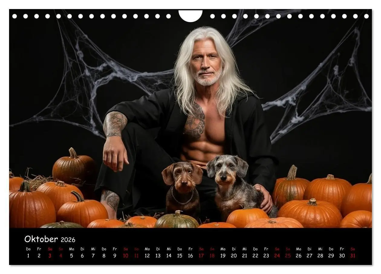 Bild: 9783516717358 | Coole Typen - Rauhaardackel (Wandkalender 2026 DIN A4 quer),...