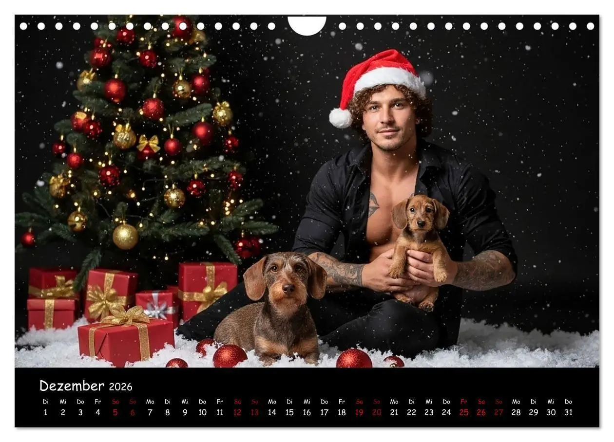 Bild: 9783516717358 | Coole Typen - Rauhaardackel (Wandkalender 2026 DIN A4 quer),...